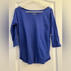 Gap Blue 3/4 Sleeve Top Size XS